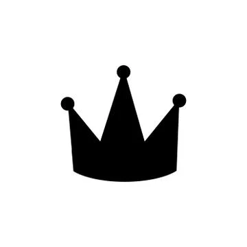 Black Crown isolated on white background Stock Illustration
