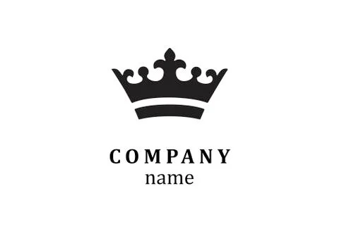 Black Crown Logo. Stock Illustration