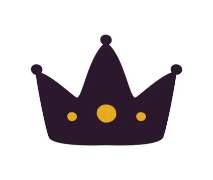 Black Crown Silhouette Icon Vector Illustration Stock Illustration