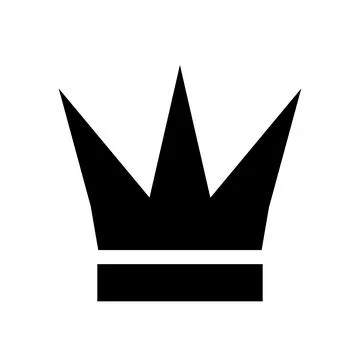 Black crown silhouette icon. Vector. Stock Illustration