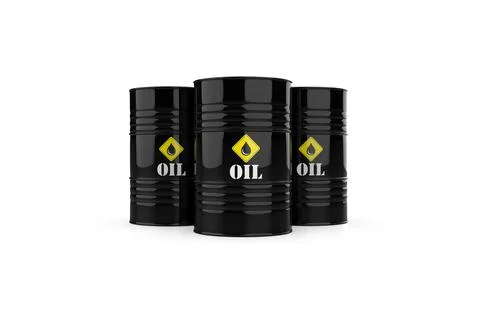 Black Crude Oil Barrel 3 Stock Illustration