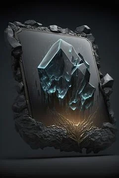 Black crystal tablet Stock Illustration