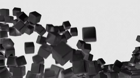Black Cube Wall Stock Footage 231329611