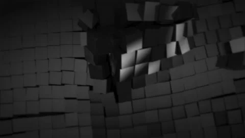 Black cubes cracked Stock Footage 231348957