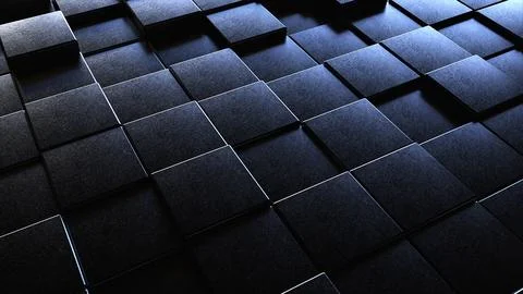 Black cubes with grungy texture Stockillustratie