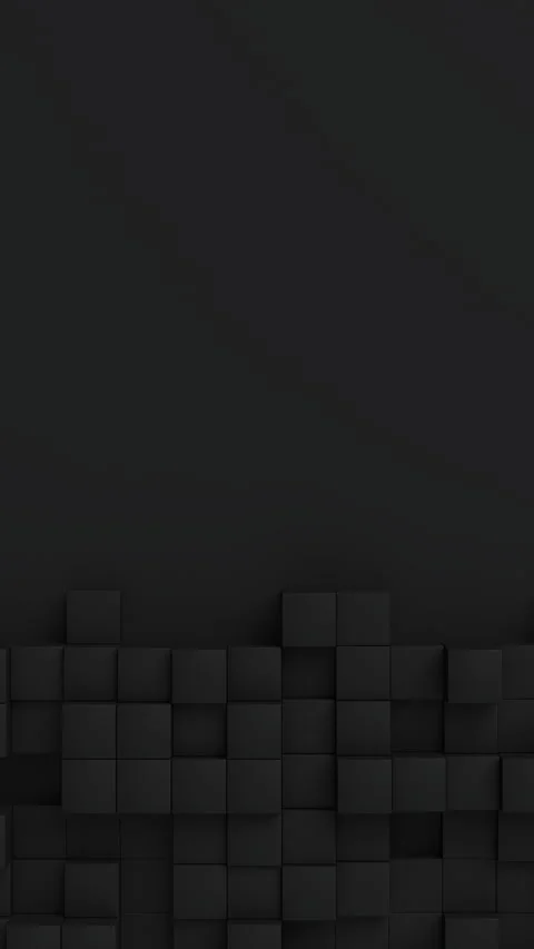 Black cubes with random size move and grow loop. A place for text on the left Stock Footage 323120486
