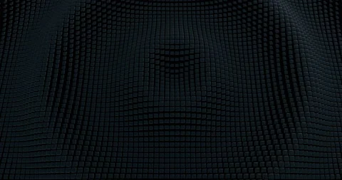 Black cubes in wave motion Video stock 125517404