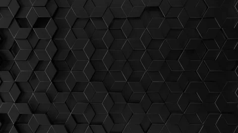 Black cubic pattern. Cubes move up and down.Geometric background.3d loop Stock Footage 273749745