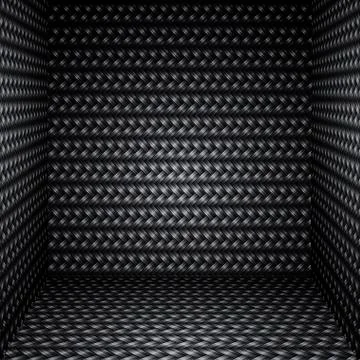 Black Cubic Room Stock Illustration