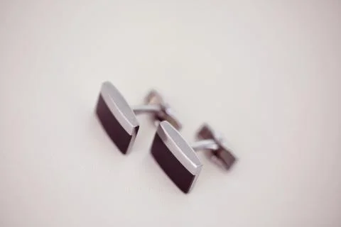Black cuff links Stock Photos