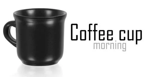 Black cup Illustrazione stock