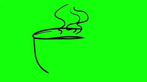 Black cup of tea green Stock Footage 241083247