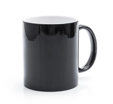Black cup on white Stock Photos