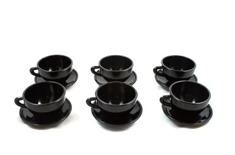 Black cups Stock Photos