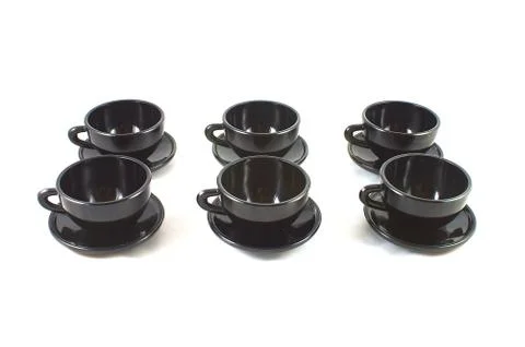 Black cups Stock Photos