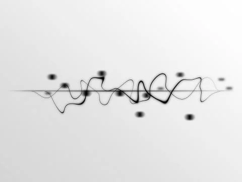 Black curly shapes Stock Illustration