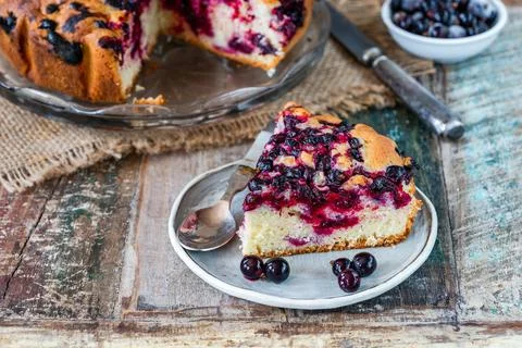 Black currant cake Stock Photos
