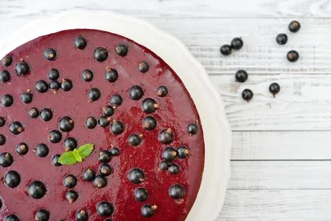 Black currant cheesecake Foto stock