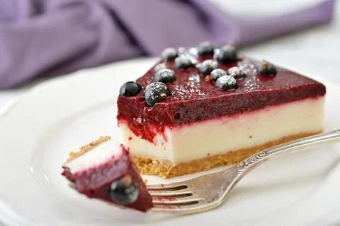 Black currant cheesecake Foto stock