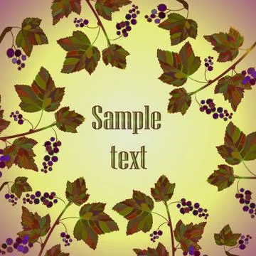 Black currant composition Stock Illustration