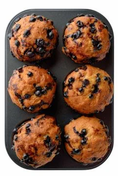 Black currant muffins Stock Photos