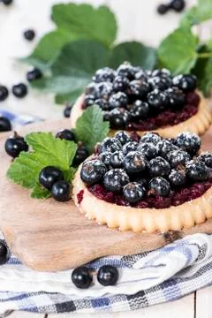 Black currant pie Stock Photos