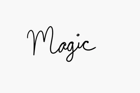 Black cursive magic on white Stock Photos