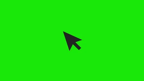 Black Cursor Click Greenscreen Animation Chroma Key for Interactive Projects Stock Footage 315782195