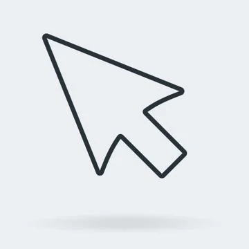 Black cursor outline arrow Stock Illustration