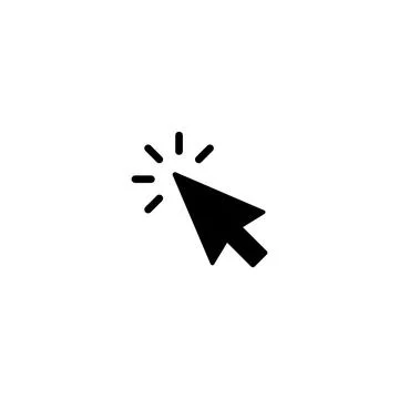 Black Cursor solid icon illustration. Stock Illustration