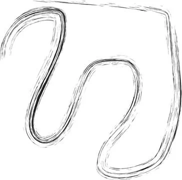 Black curved line on a white background Stock Illustration