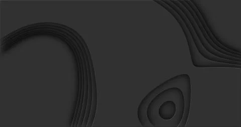 Black cutted abstract background pattern of lines and waves Stock Photos