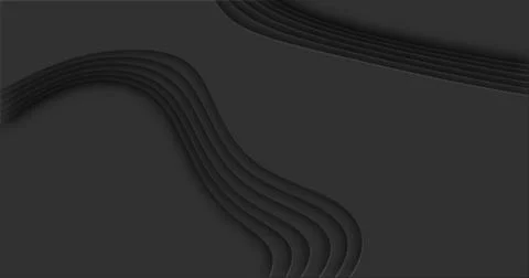 Black cutted abstract background pattern of lines and waves Stock Photos