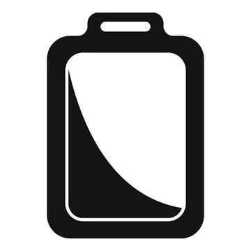 Black cutting board with handle for kitchen utensils Stock Illustration