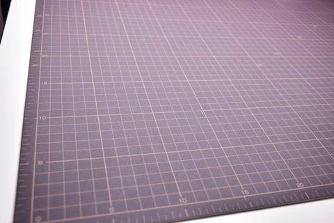 Black cutting mat board background with line and scale measure guide pattern  Stock Photos
