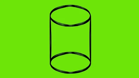 Black cylinder shape line boil effect animation Stock Footage 341878120