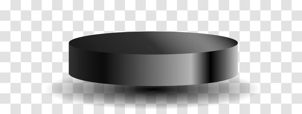 A black cylindrical object is displayed on a transparent checkered background Stock Illustration