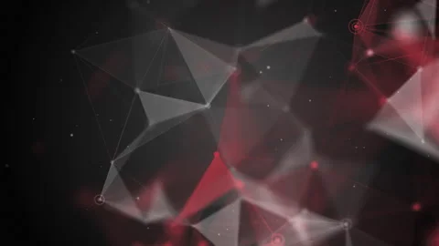 Black dark background with geometric pattern of plexus lines and connected dots. Stock Footage 252063213