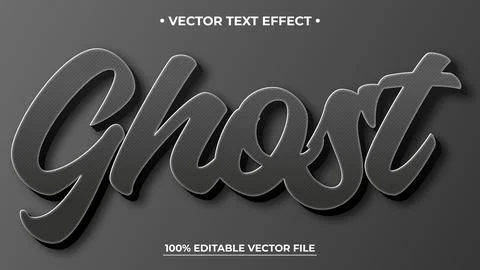 Black dark editable vector text effect suitable for the dark night theme Stock Illustration