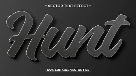 Black dark editable vector text effect suitable for the dark night theme Stock Illustration