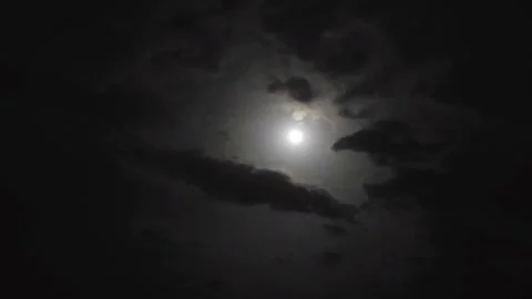 Black dark night sky with clouds and ro... | Stock Video | Pond5