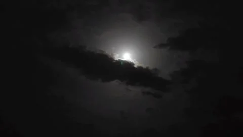 Black dark night sky with clouds and rou... | Stock Video | Pond5
