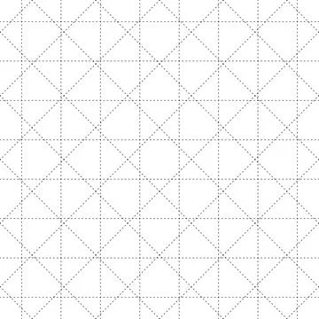 Black Dash Square and Diamond Seamless on White Background Stock Illustration