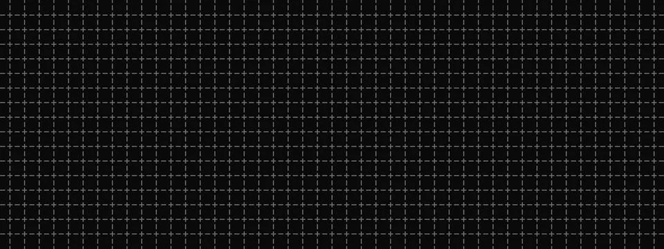 Black dashed grid background. Dark graph paper texture. Minimal geometric t.. Stockillustratie