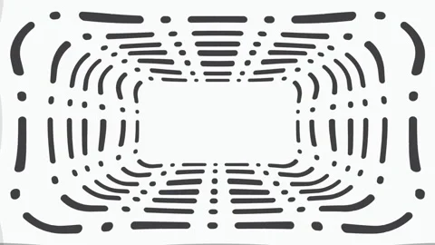 Black Dashed Line Tunnel Loop Animation Clip Stock Footage 331617172