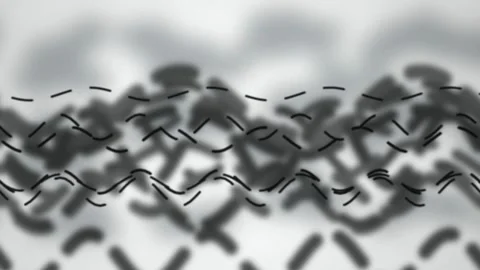 Black dashed lines typograhical symbols seamless loop motion Stock Footage 348050163