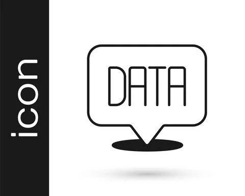 Black Data analysis icon isolated on white background. Business data analysis Stock Illustration