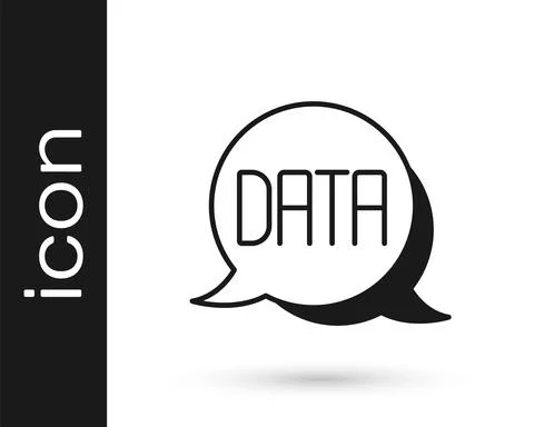 Black Data analysis icon isolated on white background. Business data analysis Illustrazione stock