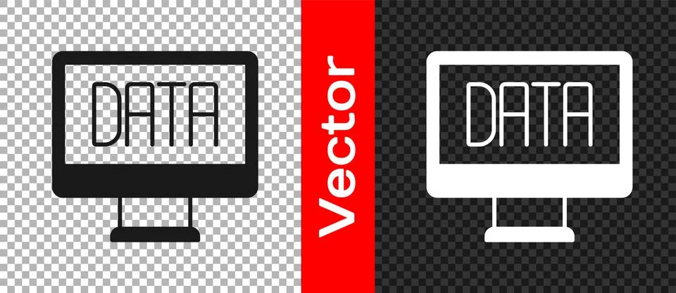 Black Data analysis icon isolated on transparent background. Business data 스톡 일러스트