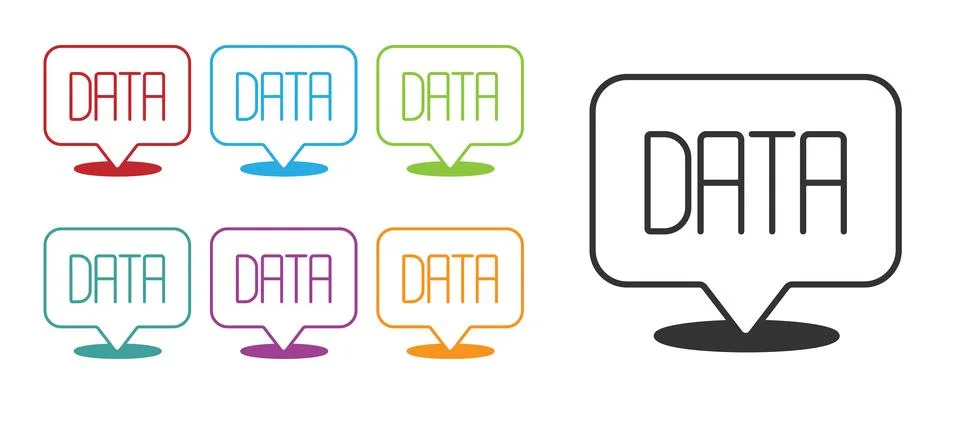 Black Data analysis icon isolated on white background. Business data analysis Illustrazione stock